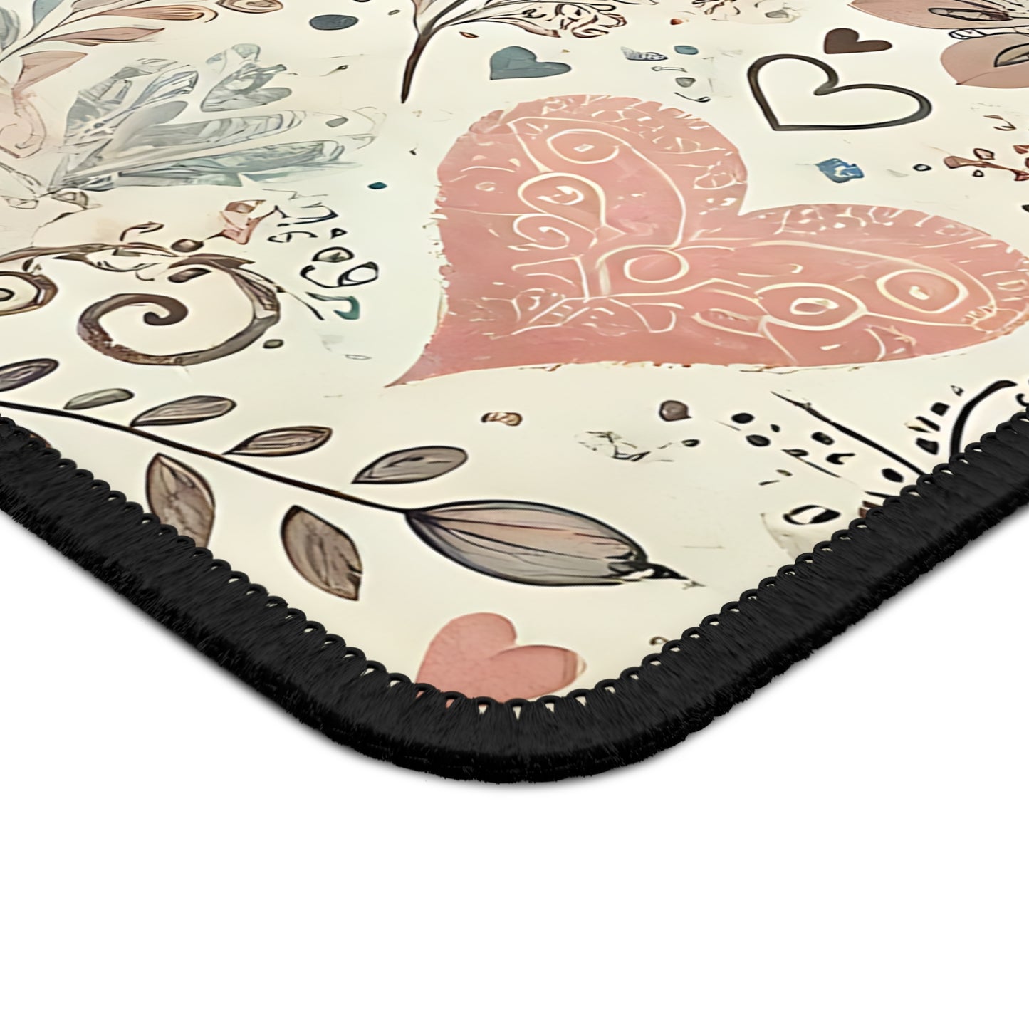 Floral Paw Prints Mouse Pad