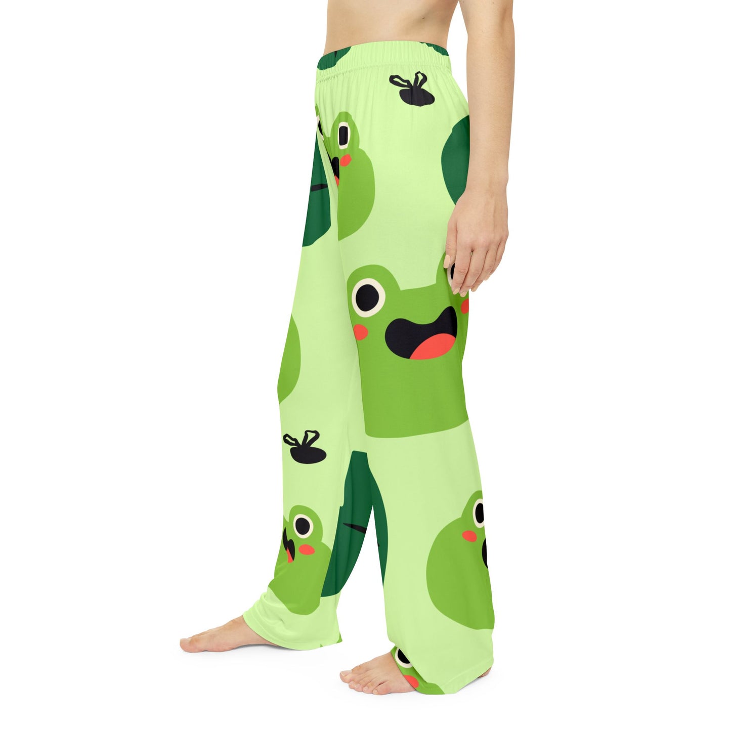 Frog Pattern Women’s Pajama Pants, Cute Loungewear for Relaxation, Gift for Birthdays, Self-Care, Home Comfort