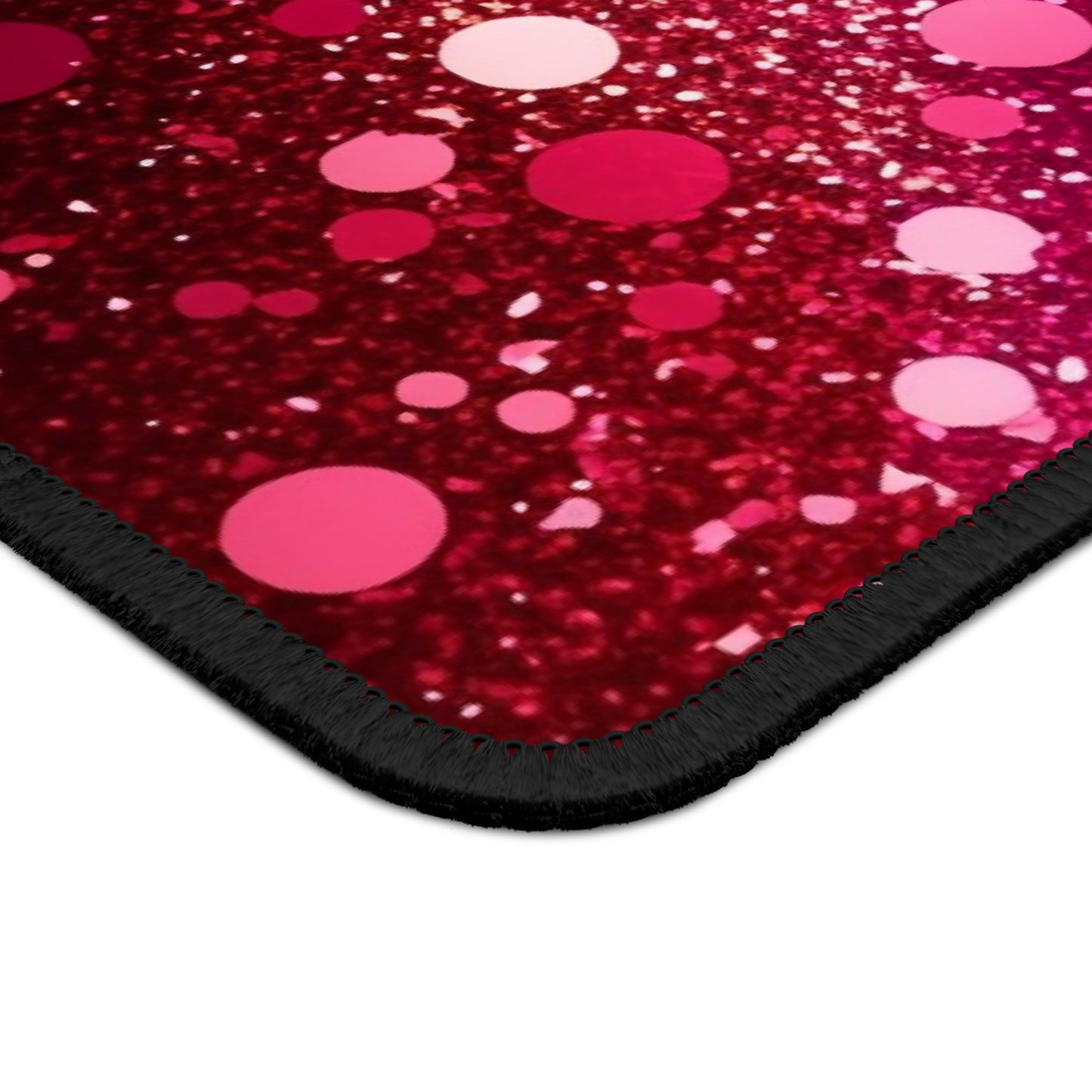 Crimson Sparkle Mouse Pad – 9x7 Neoprene Desk Mat with Radiant Red Glitter Design