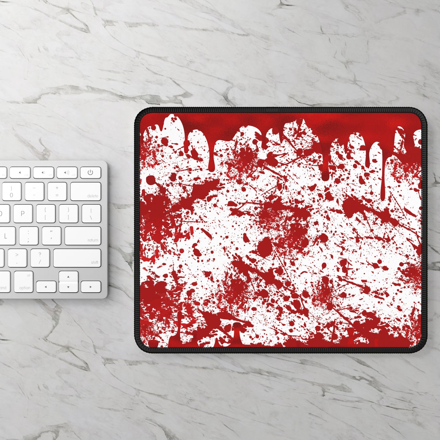 Bloody Mess Gaming Mouse Pad – 9x7 Neoprene Desk Mat for Gamers, Horror Fans, and Halloween Lovers
