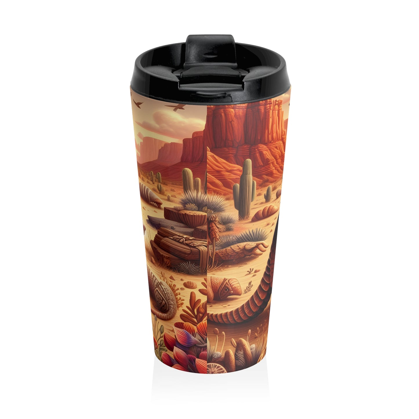 Desert Armadillo Mug – 15oz Stainless Steel Travel Cup