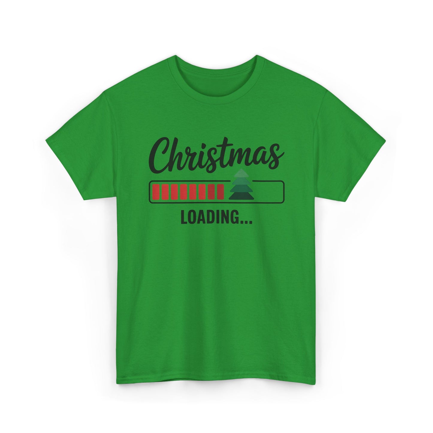 Christmas Loading Cotton T-Shirt – Funny Holiday Graphic Tee for Festive Cheer