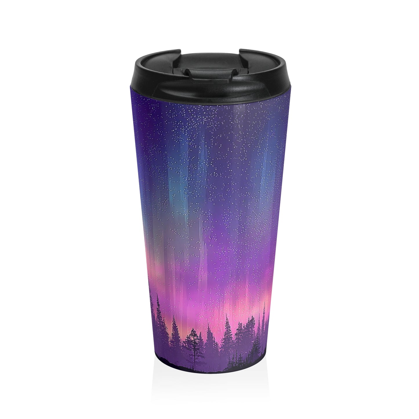 Northern Lights Mug – 15oz Stainless Steel Travel Cup