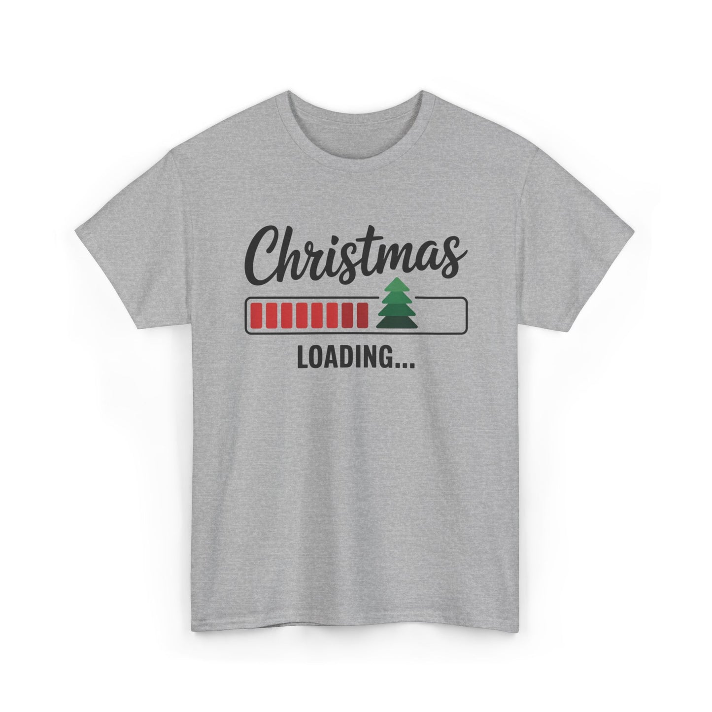 Christmas Loading Cotton T-Shirt – Funny Holiday Graphic Tee for Festive Cheer