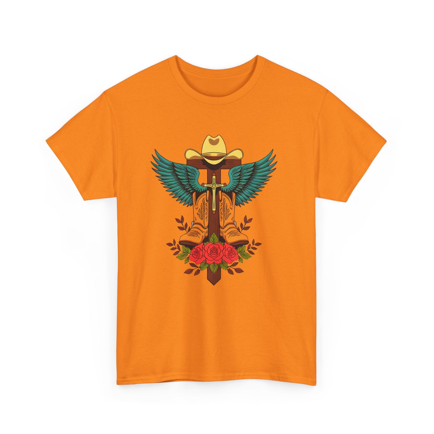 Cowboy Angel Shirt – Western Wings and Roses Tee