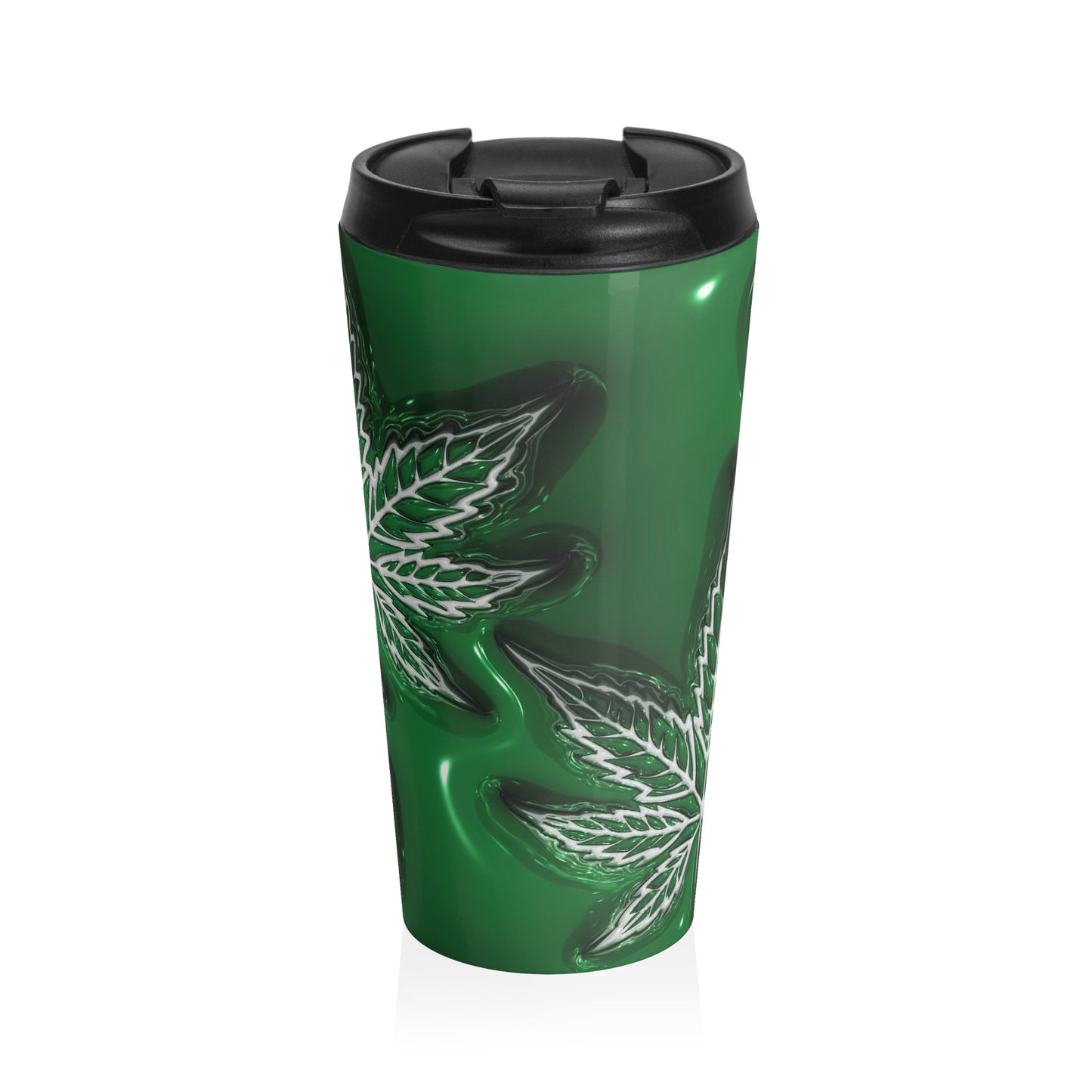 Emerald Leaf Stainless Steel Travel Mug – 15oz