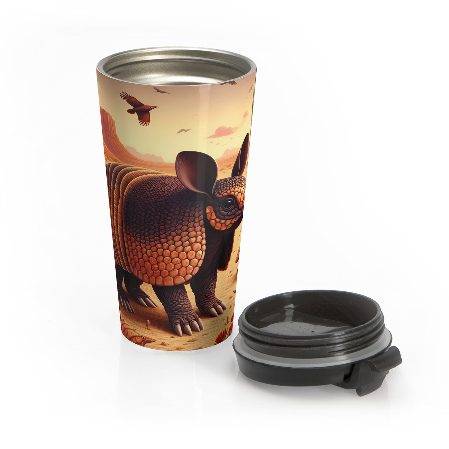 Desert Armadillo Mug – 15oz Stainless Steel Travel Cup