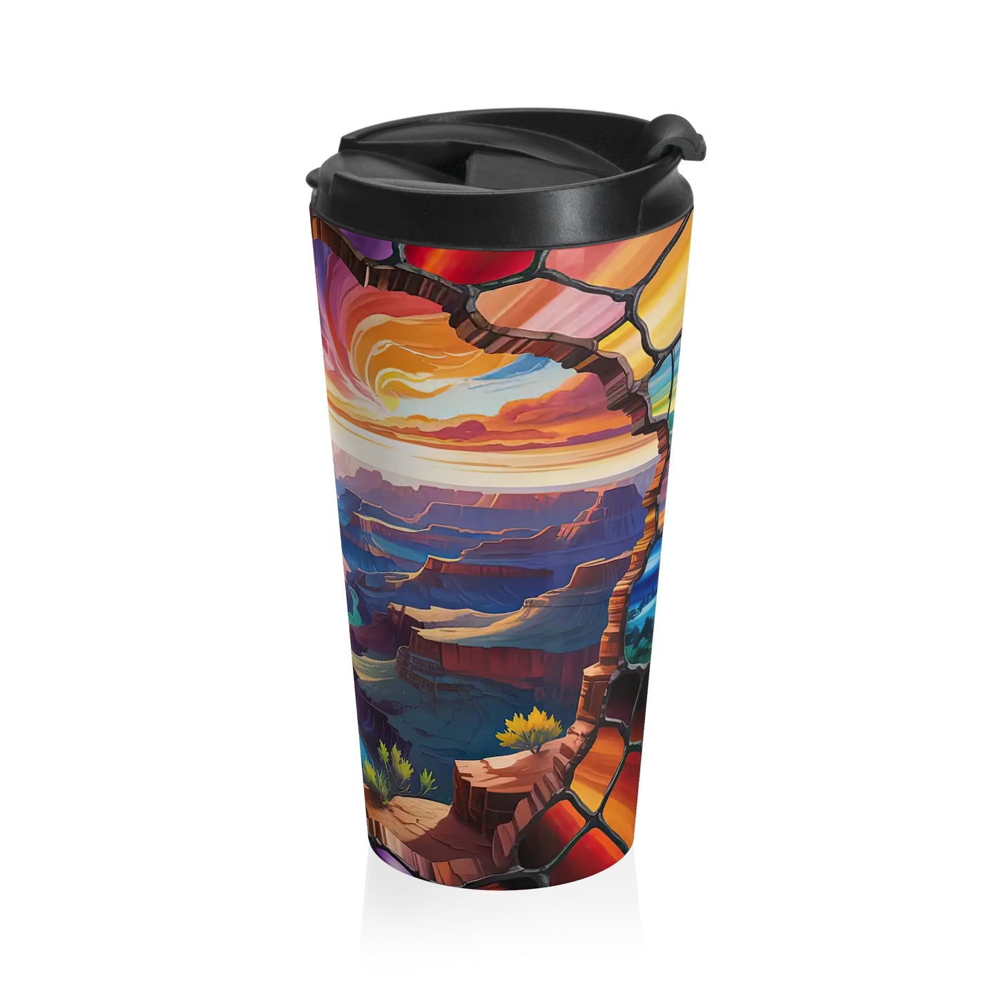 Stained Glass Canyon Mug – 15oz Stainless Steel Travel Cup