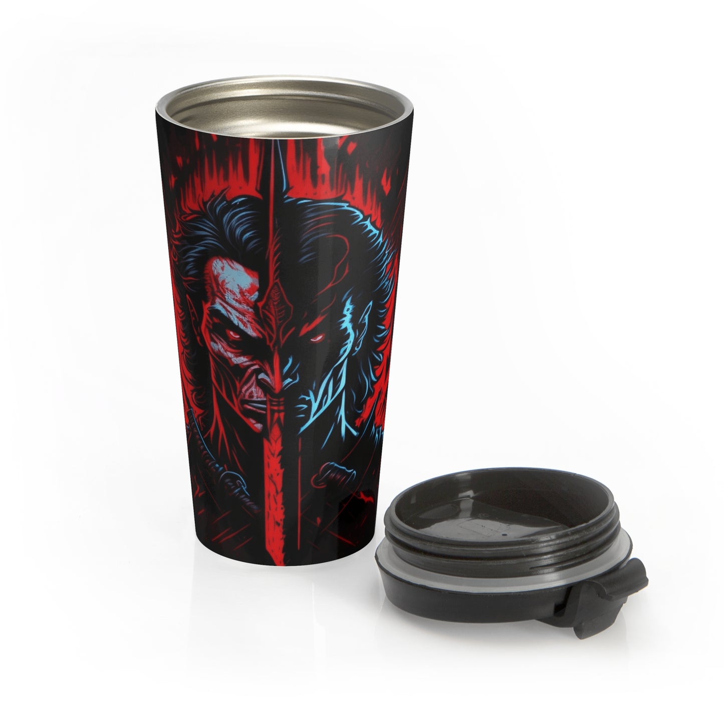 Dual Soul Warrior Stainless Steel Travel Mug – 15oz
