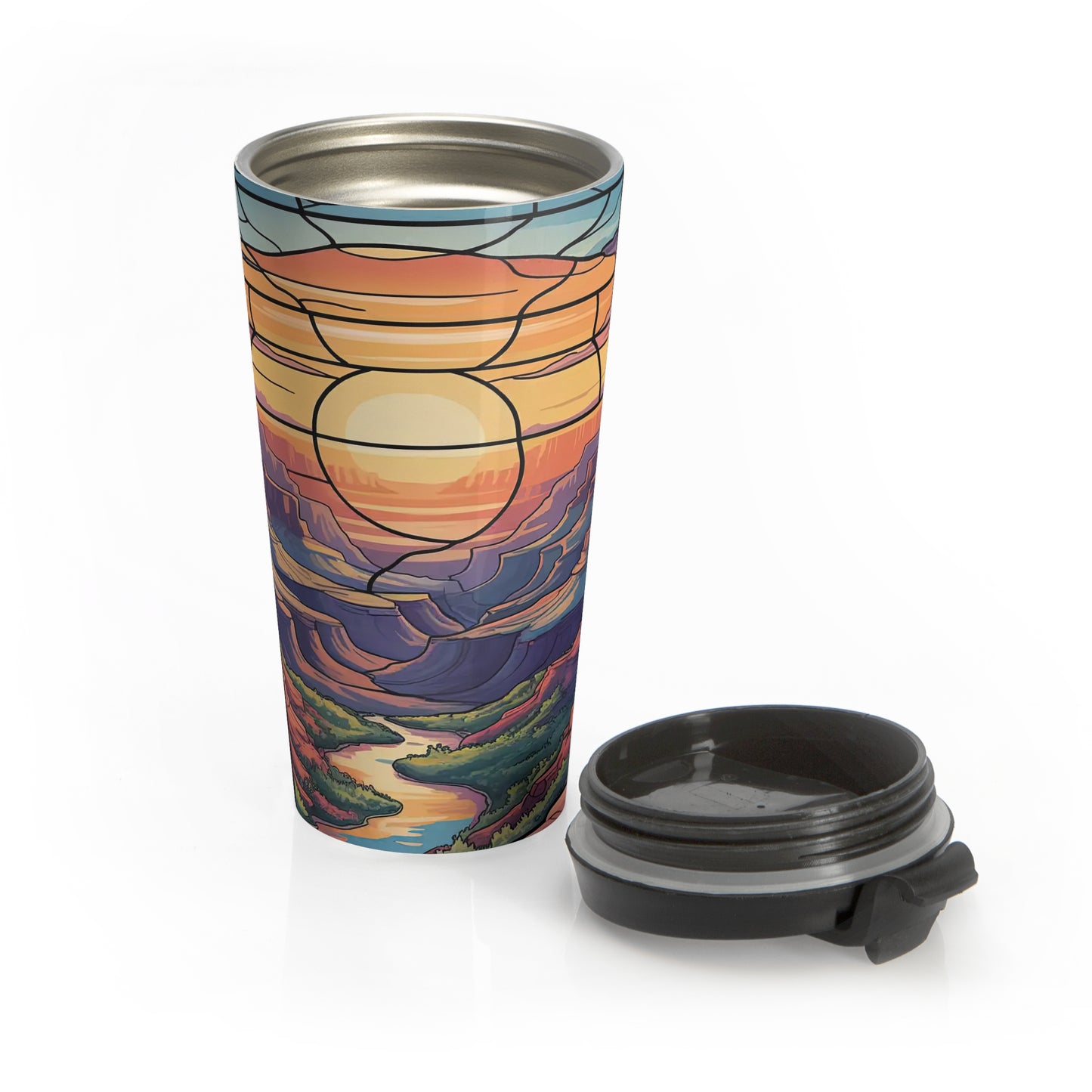 Southwest Sunset Mug – 15oz Stainless Steel Travel Cup