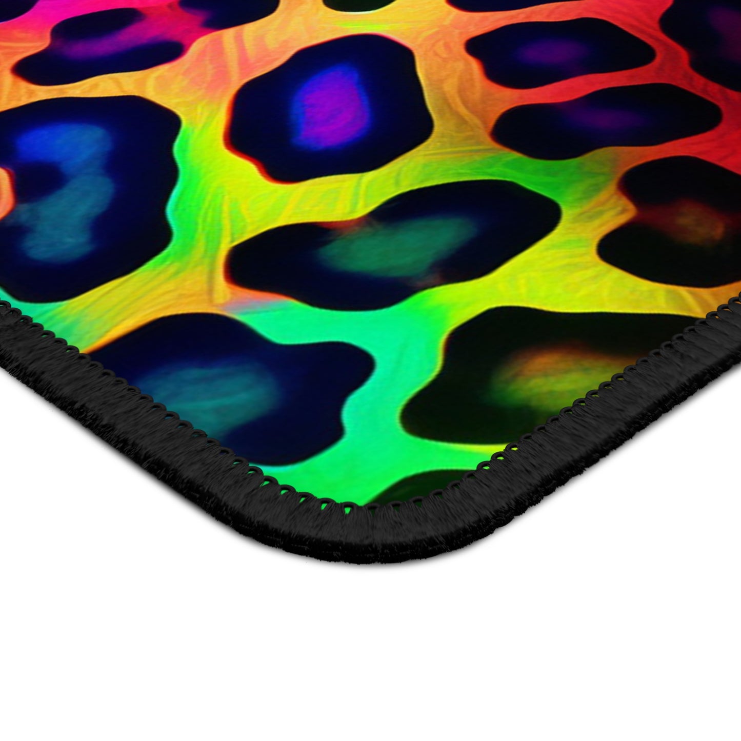 Neon Leopard Print Mouse Pad