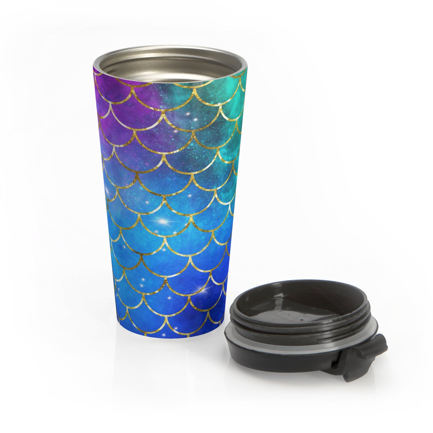 Mermaid Galaxy Scales Travel Mug