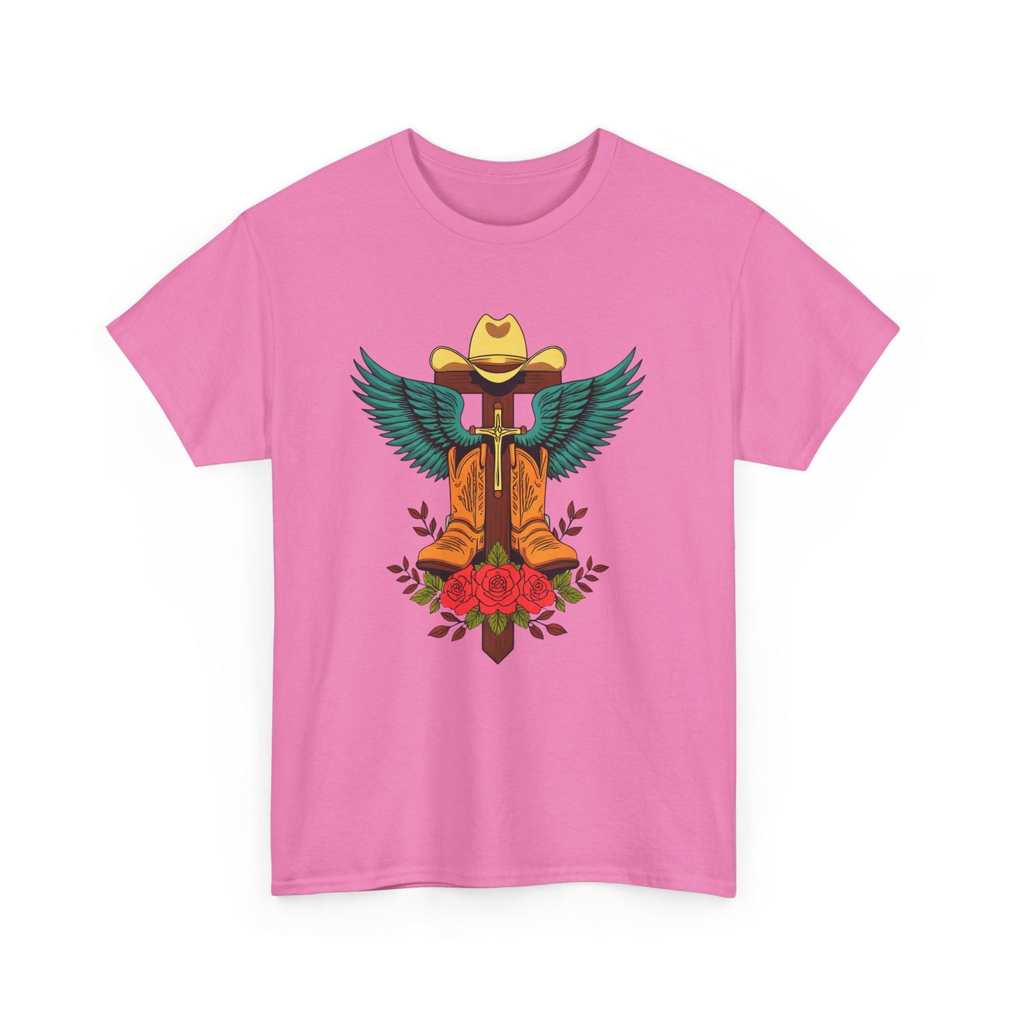 Cowboy Angel Shirt – Western Wings and Roses Tee