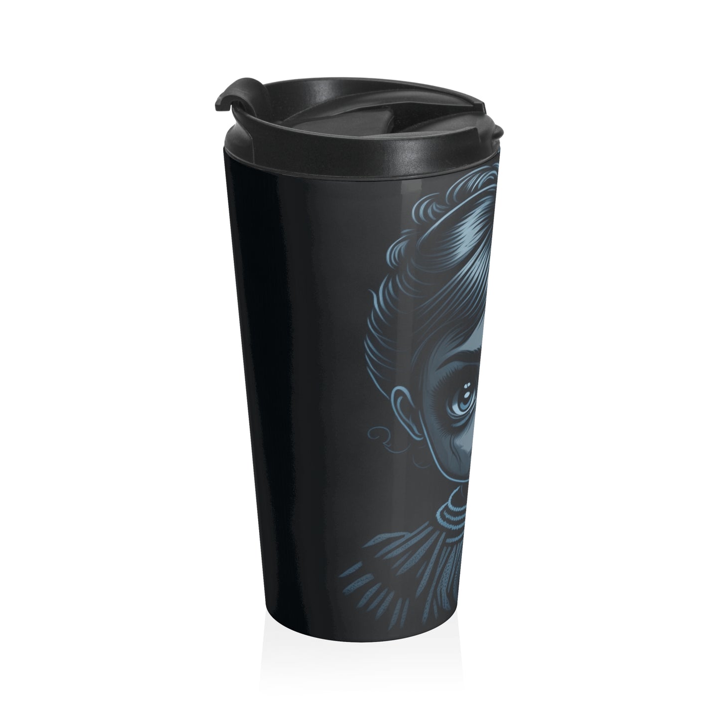 Haunted Doll Stainless Steel Travel Mug – 15oz