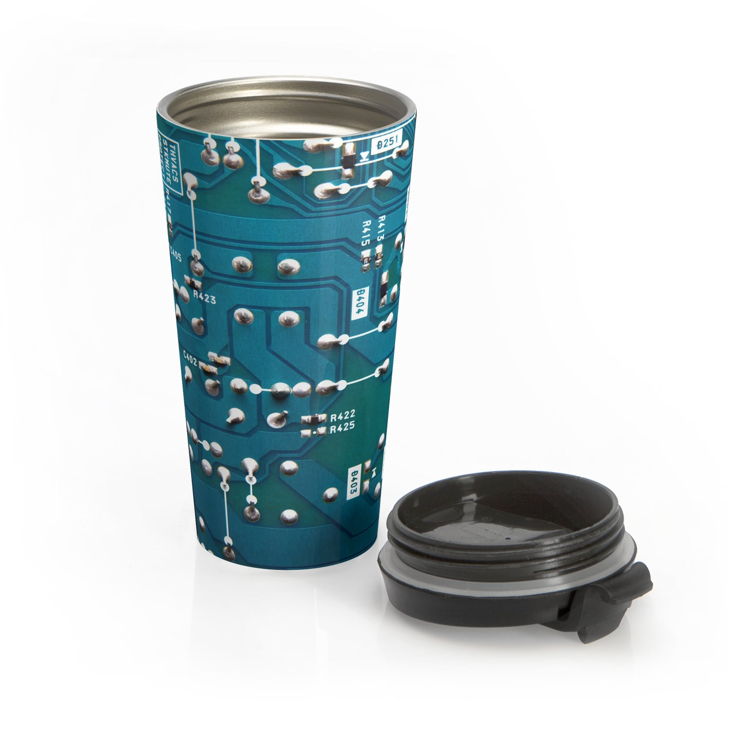Blue Circuit Board Mug – 15oz Stainless Steel Travel Cup