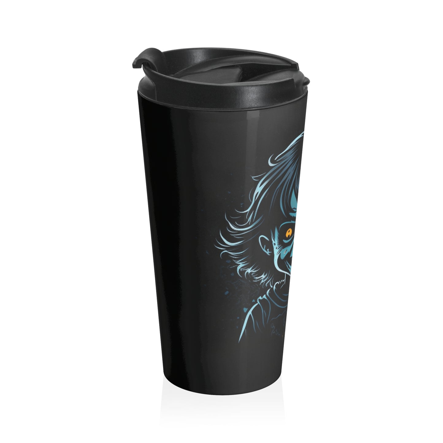 Possessed Smile Stainless Steel Travel Mug – 15oz