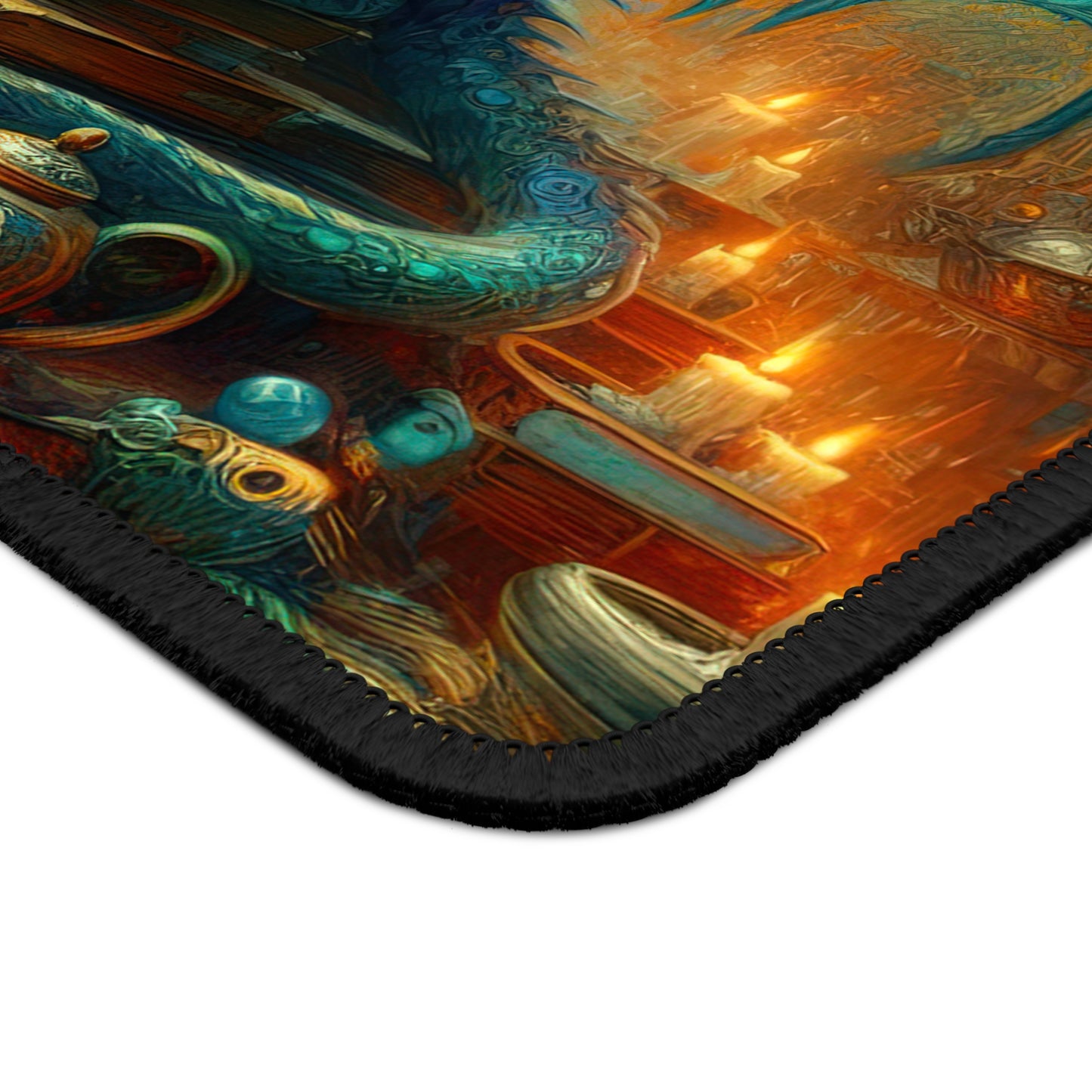 Arcane Library Dragon Mouse Pad