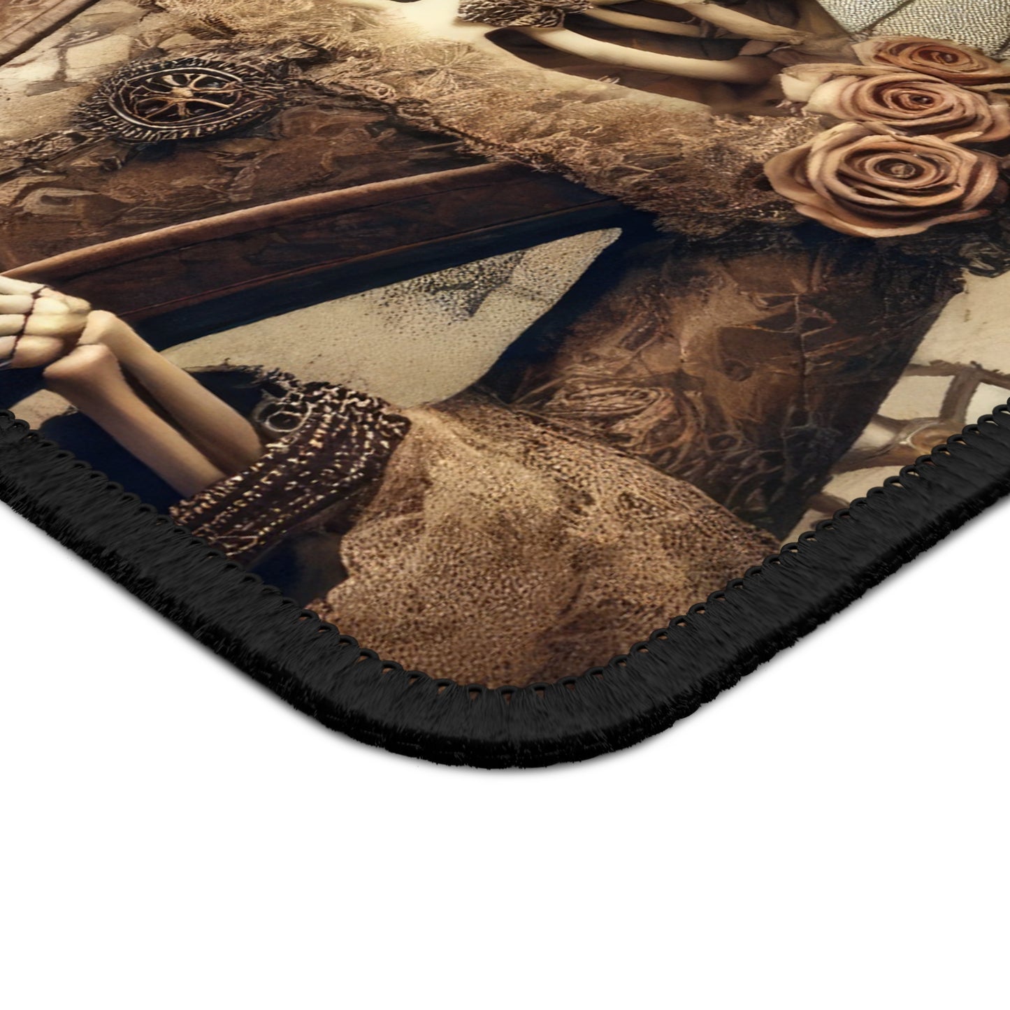 Victorian Steampunk Skeleton Couple Mouse Pad