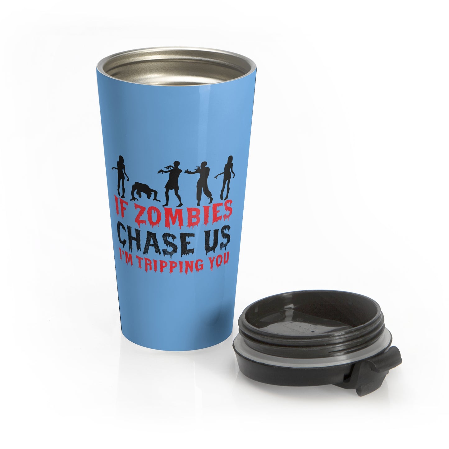 Zombie Chase Mug – 15oz Stainless Steel Travel Cup