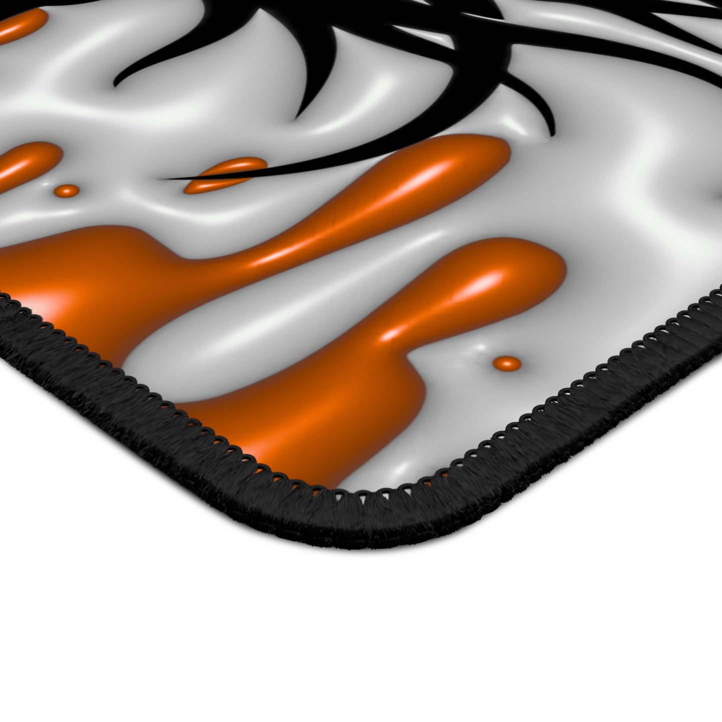 Screaming Horror Mouse Pad – 9x7 Neoprene Desk Mat with Fright Face and Orange Drip Design