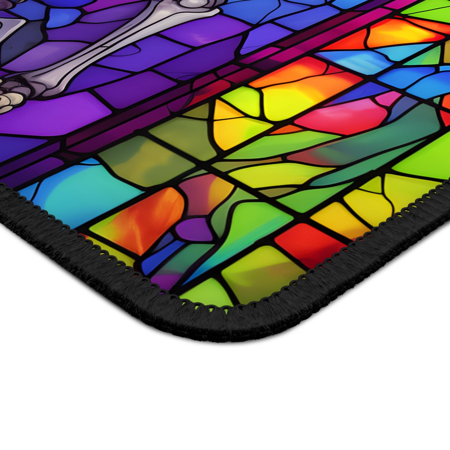Stained Glass Skeleton Mouse Pad