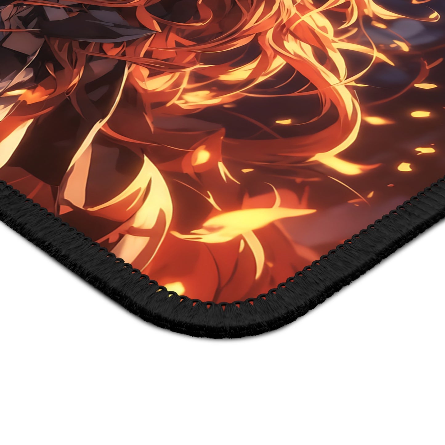 Fire Spirit Anime Girl Mouse Pad