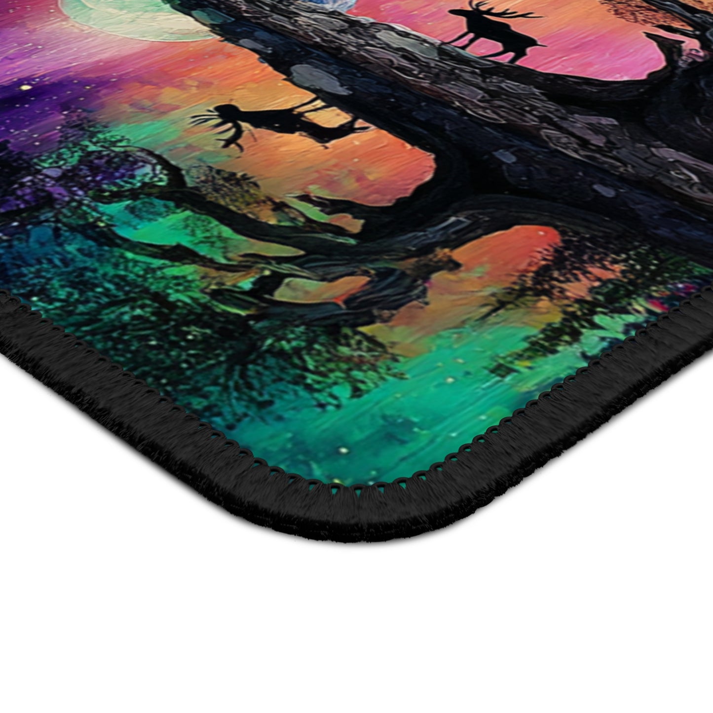 Northern Lights Mountain Reflection Mouse Pad