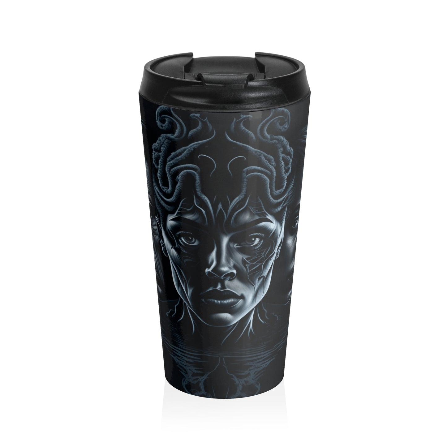 Medusa’s Gaze Stainless Steel Travel Mug – 15oz