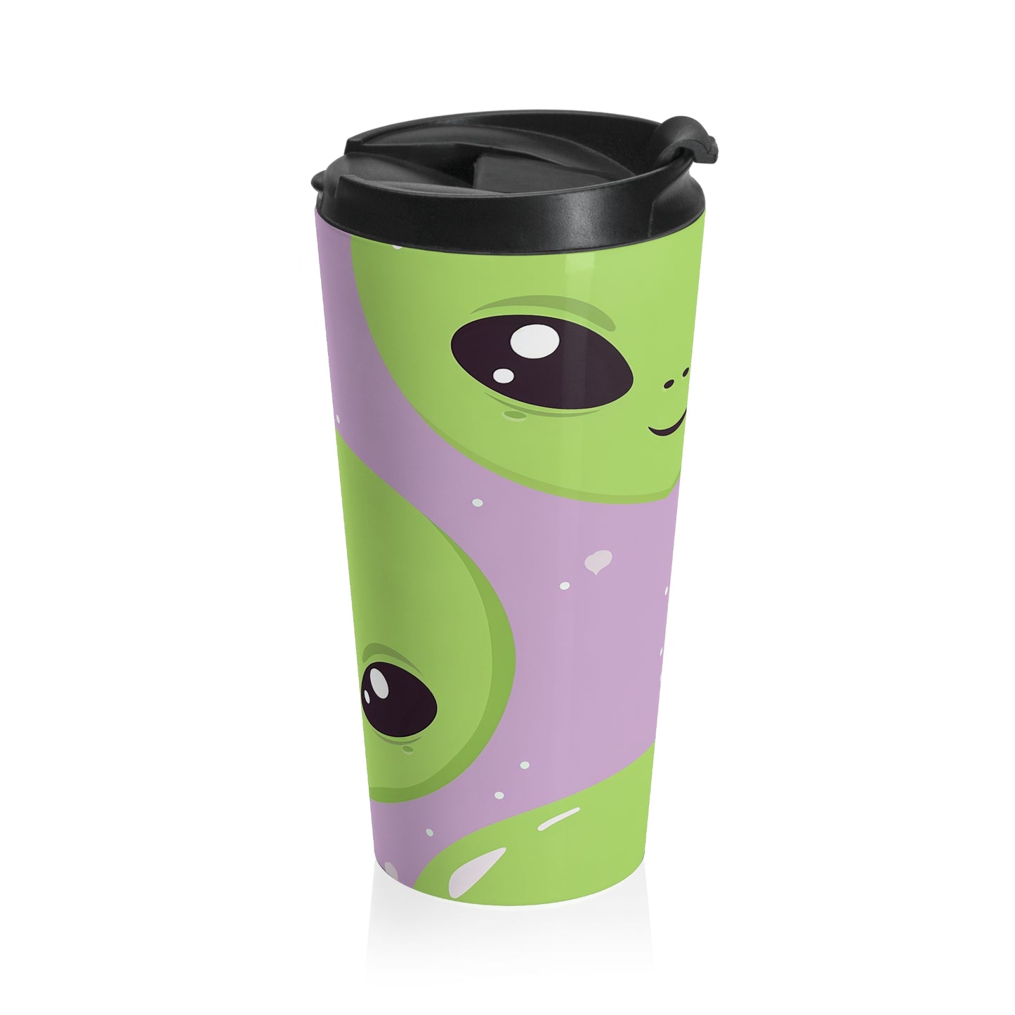 Kawaii Alien Stainless Steel Travel Mug – 15oz 👽💜