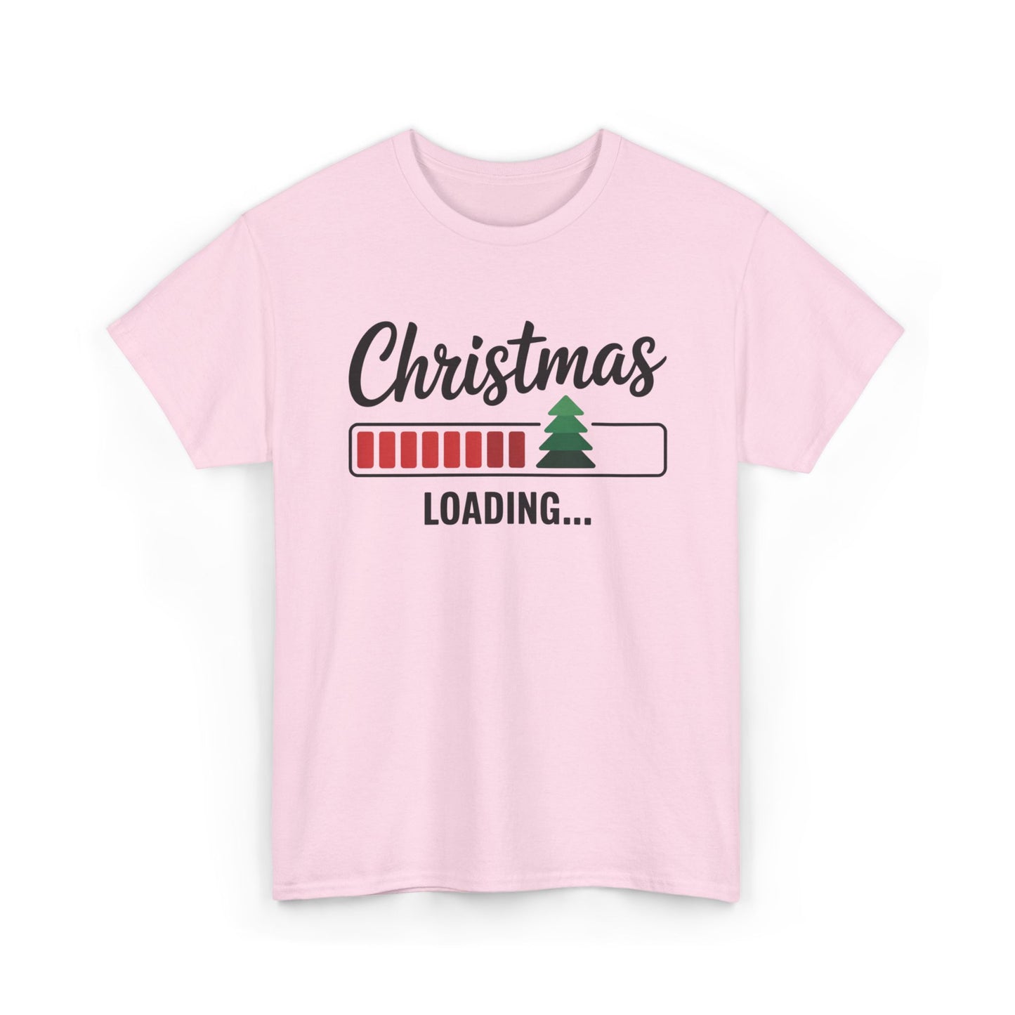 Christmas Loading Cotton T-Shirt – Funny Holiday Graphic Tee for Festive Cheer