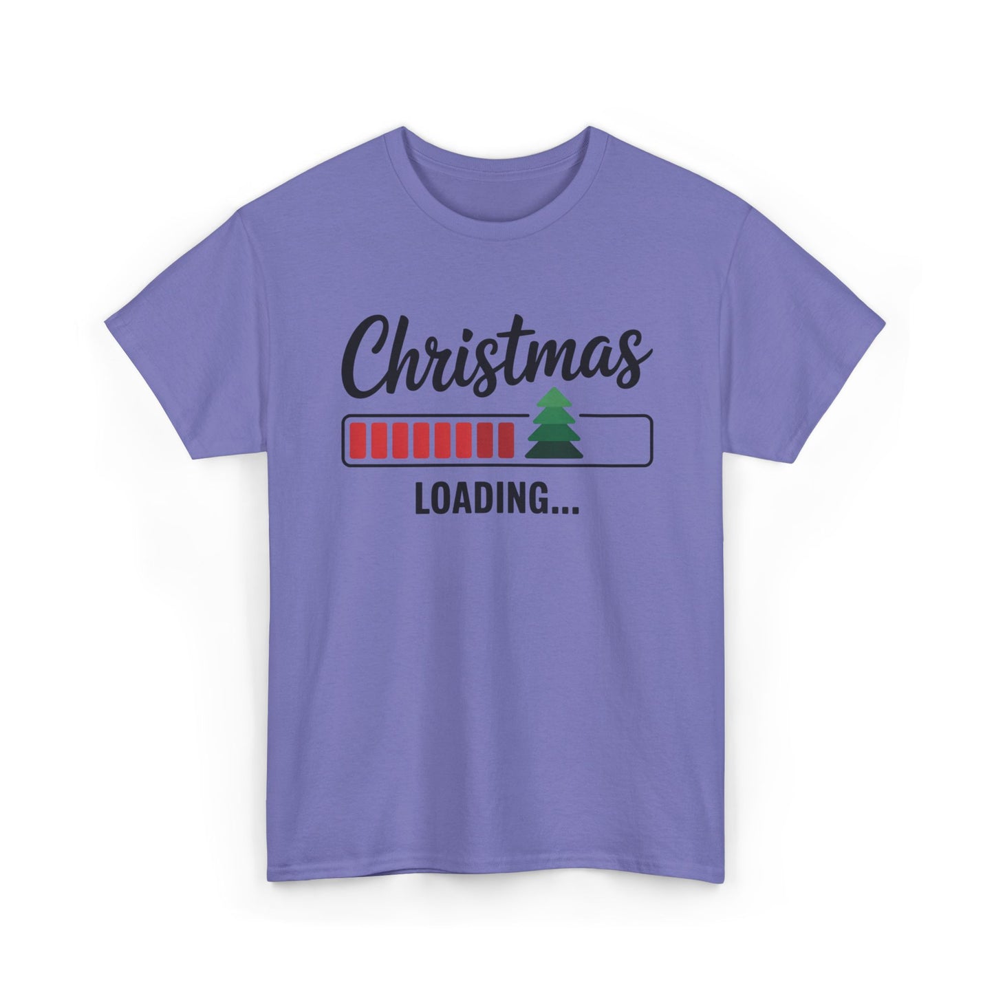 Christmas Loading Cotton T-Shirt – Funny Holiday Graphic Tee for Festive Cheer