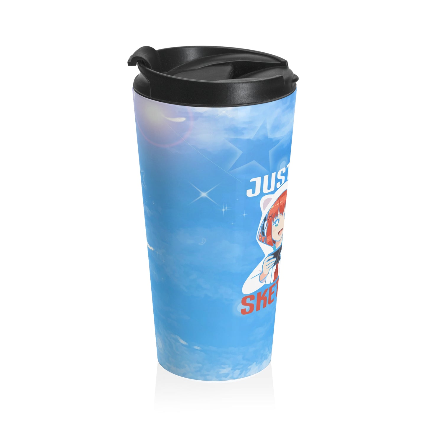 Just a Girl Who Loves Anime Stainless Steel Travel Mug – 15oz