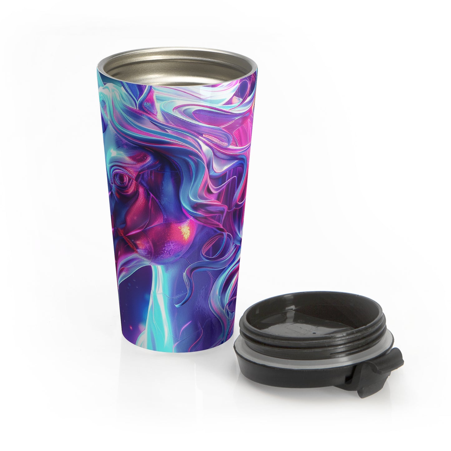 Cyber Unicorn Mug – 15oz Stainless Steel Travel Cup