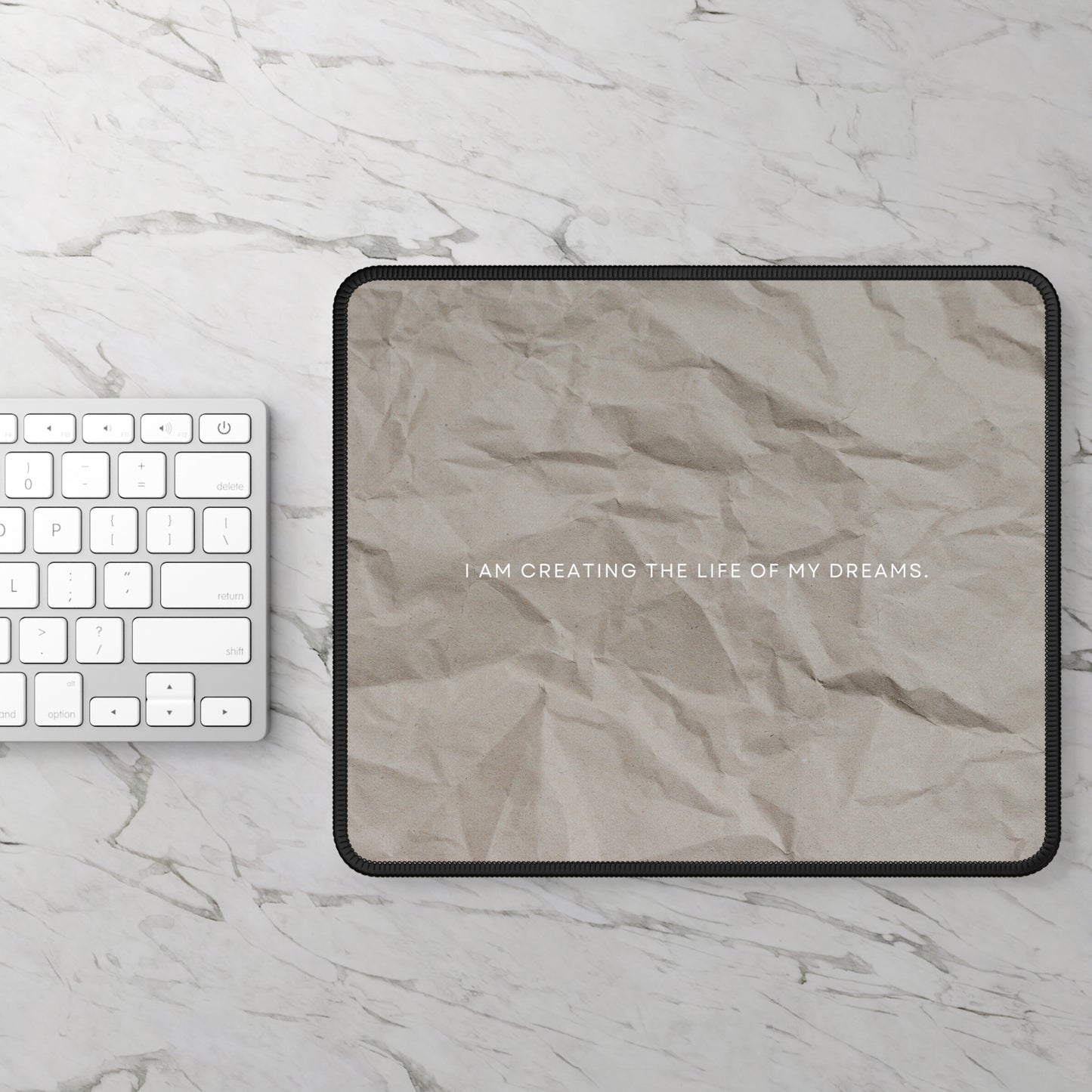 Life of My Dreams Mouse Pad – 9x7 Neoprene Desk Mat with Minimalist Motivational Quote Design