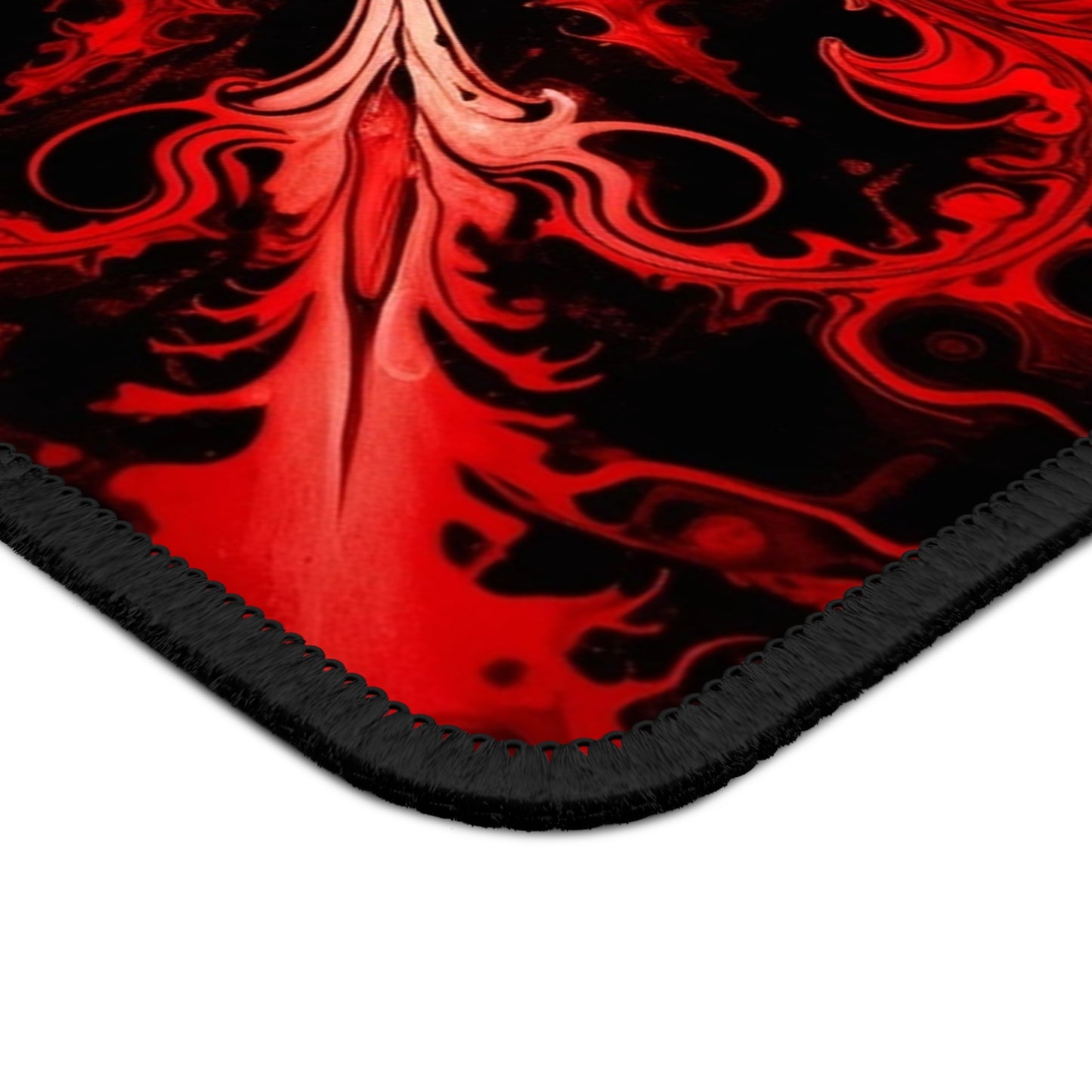 Infernal Bloom Gaming Mouse Pad – 9x7 Neoprene Desk Mat for Gamers and Dark Art Lovers 🔥💀🌹