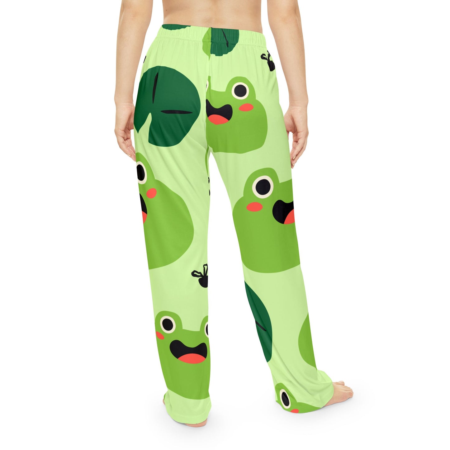 Frog Pattern Women’s Pajama Pants, Cute Loungewear for Relaxation, Gift for Birthdays, Self-Care, Home Comfort