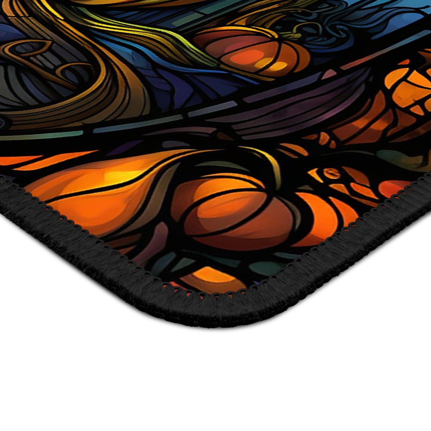 Haunted Pumpkin Stained Glass Mouse Pad