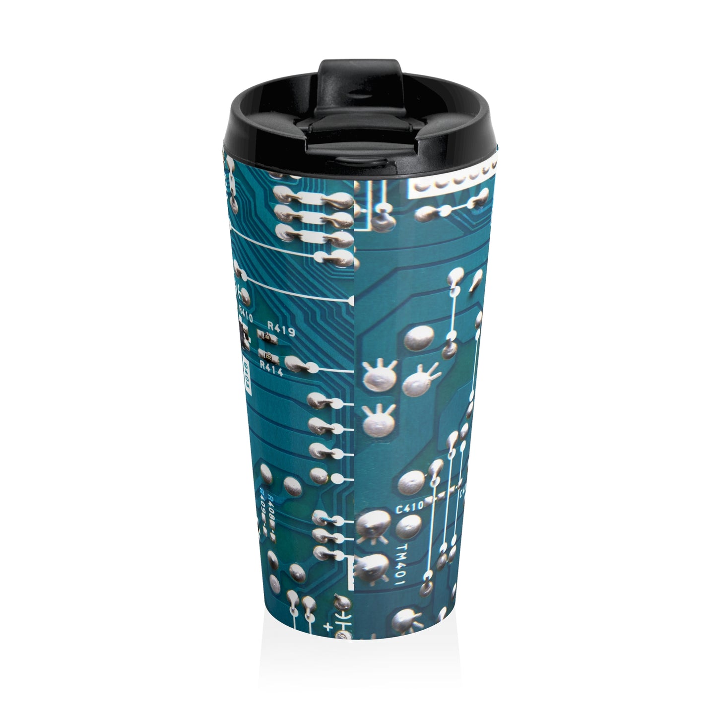 Blue Circuit Board Mug – 15oz Stainless Steel Travel Cup