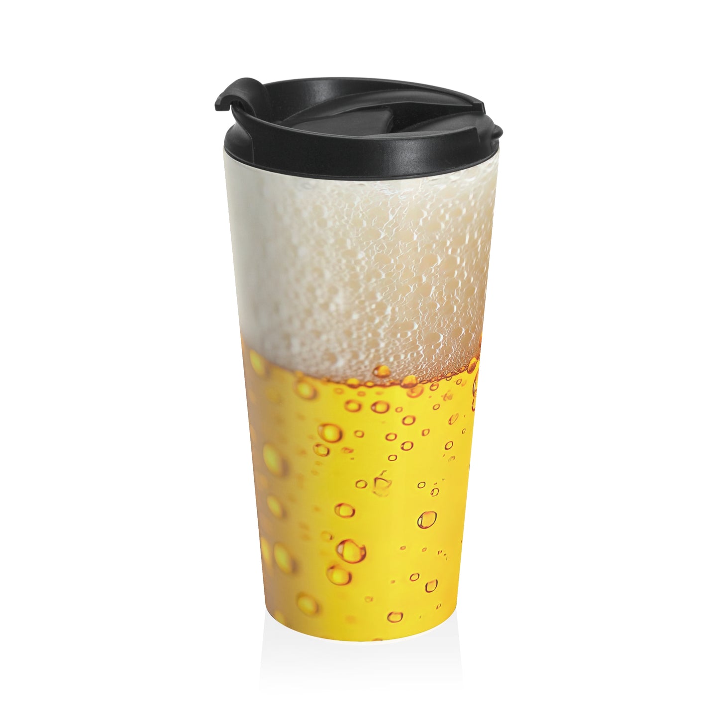 Beer Bubbles Stainless Steel Travel Mug – 15oz