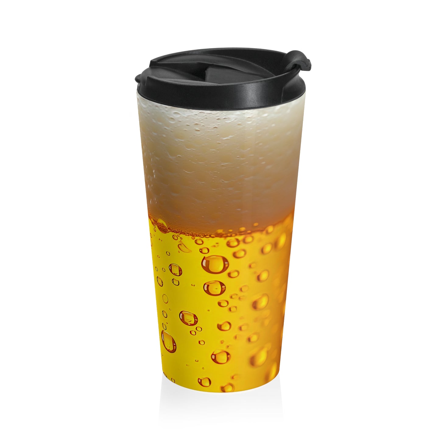 Beer Bubbles Stainless Steel Travel Mug – 15oz