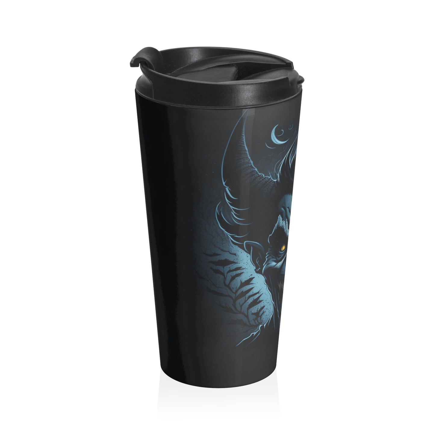 Midnight Demon Stainless Steel Travel Mug – 15oz