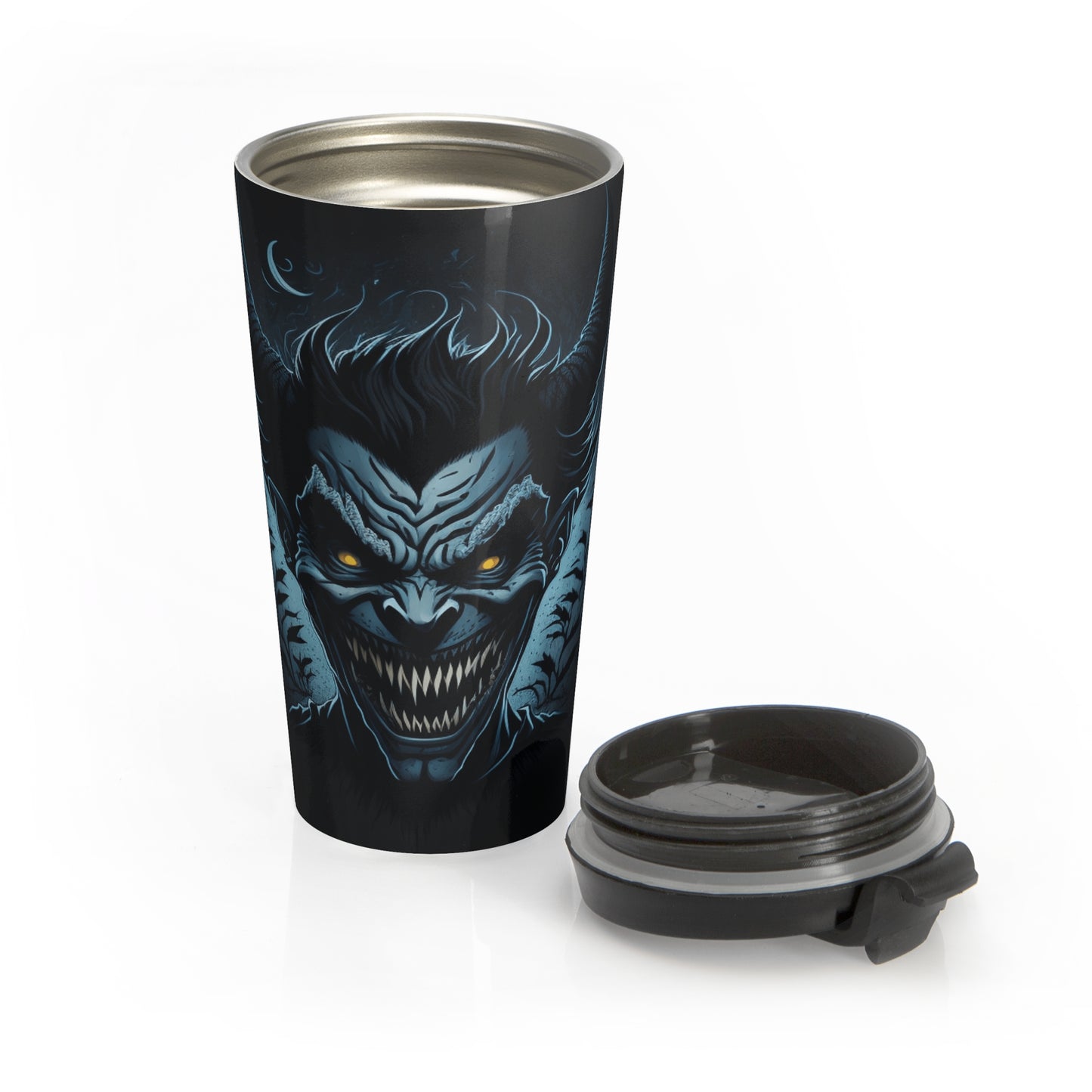 Midnight Demon Stainless Steel Travel Mug – 15oz