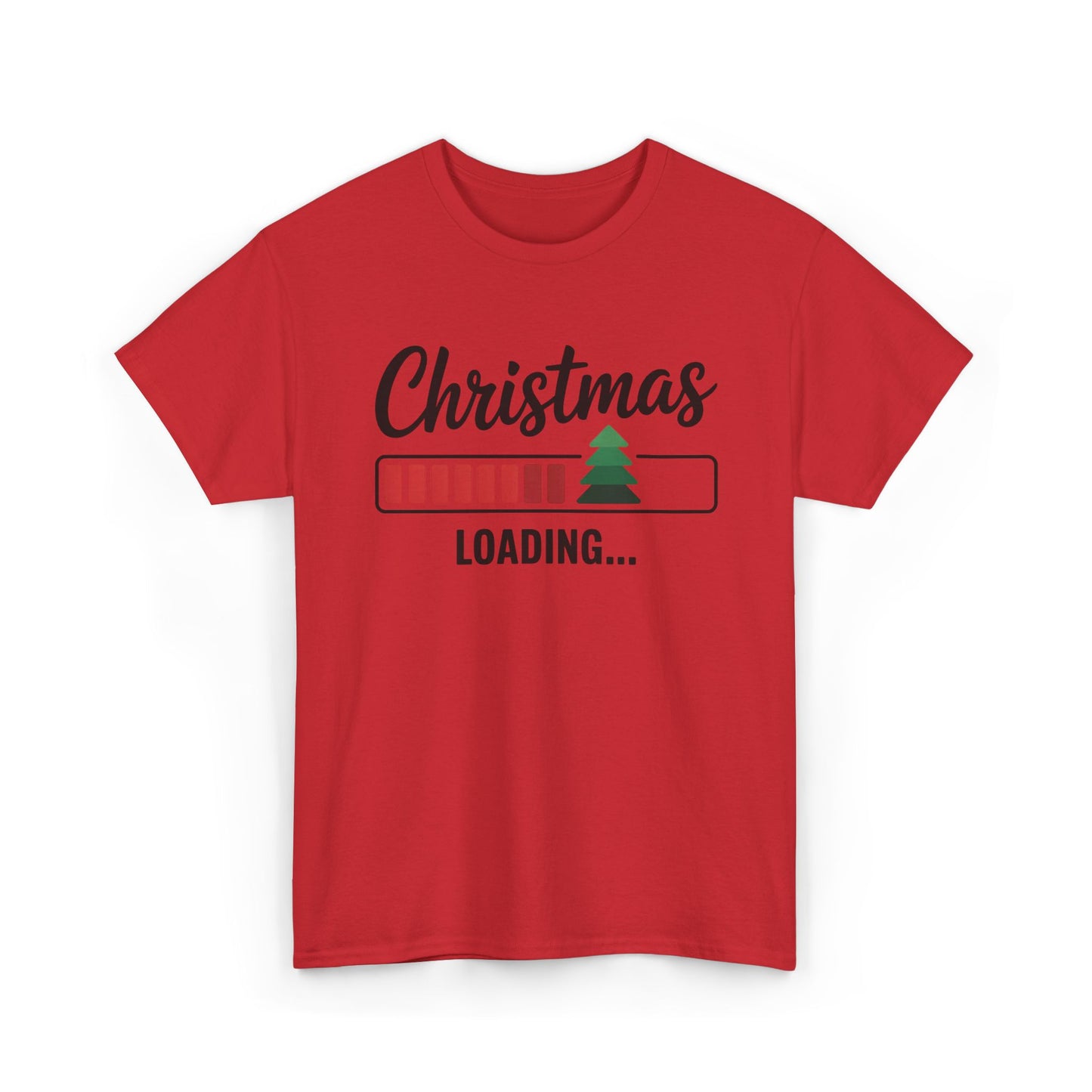 Christmas Loading Cotton T-Shirt – Funny Holiday Graphic Tee for Festive Cheer