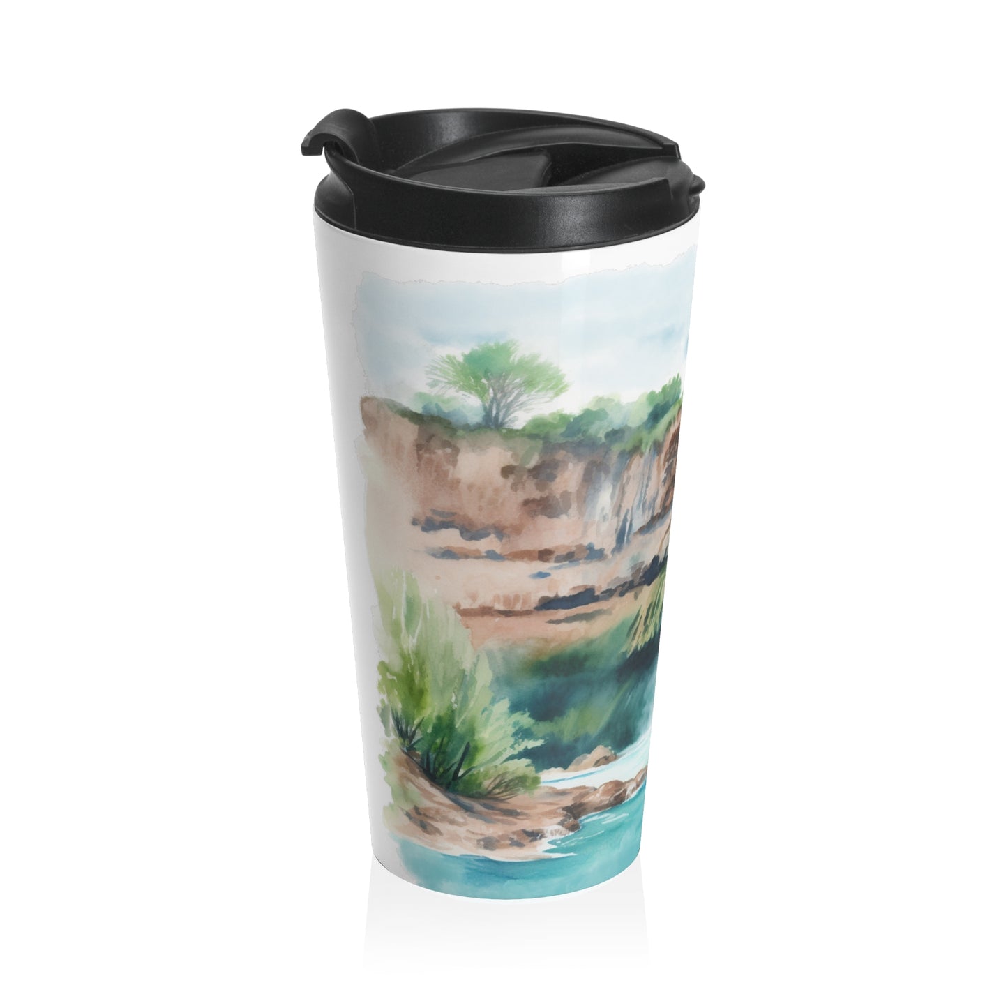 Waterfall Escape Mug – 15oz Stainless Steel Travel Cup