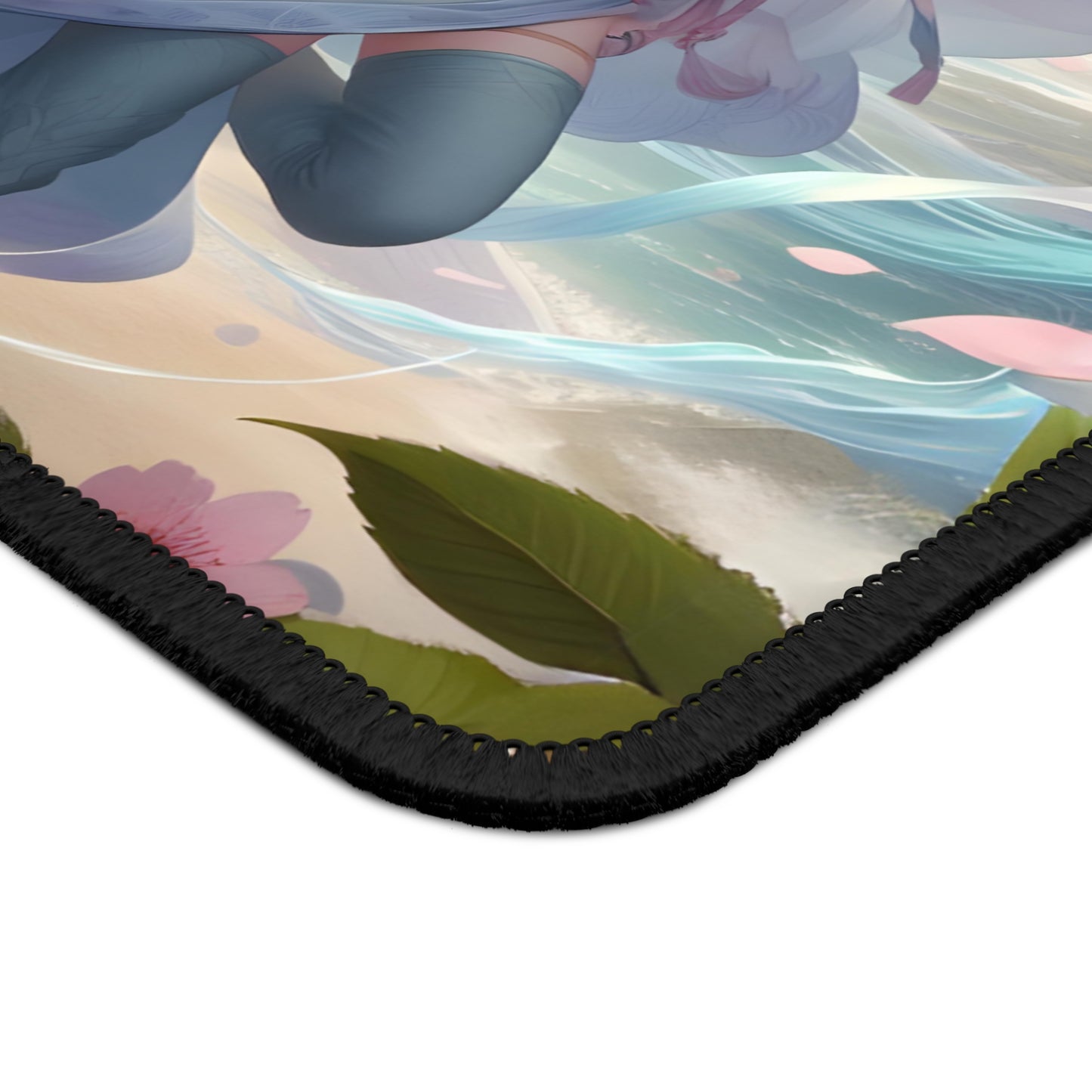 Cherry Blossom Samurai Maiden Mouse Pad