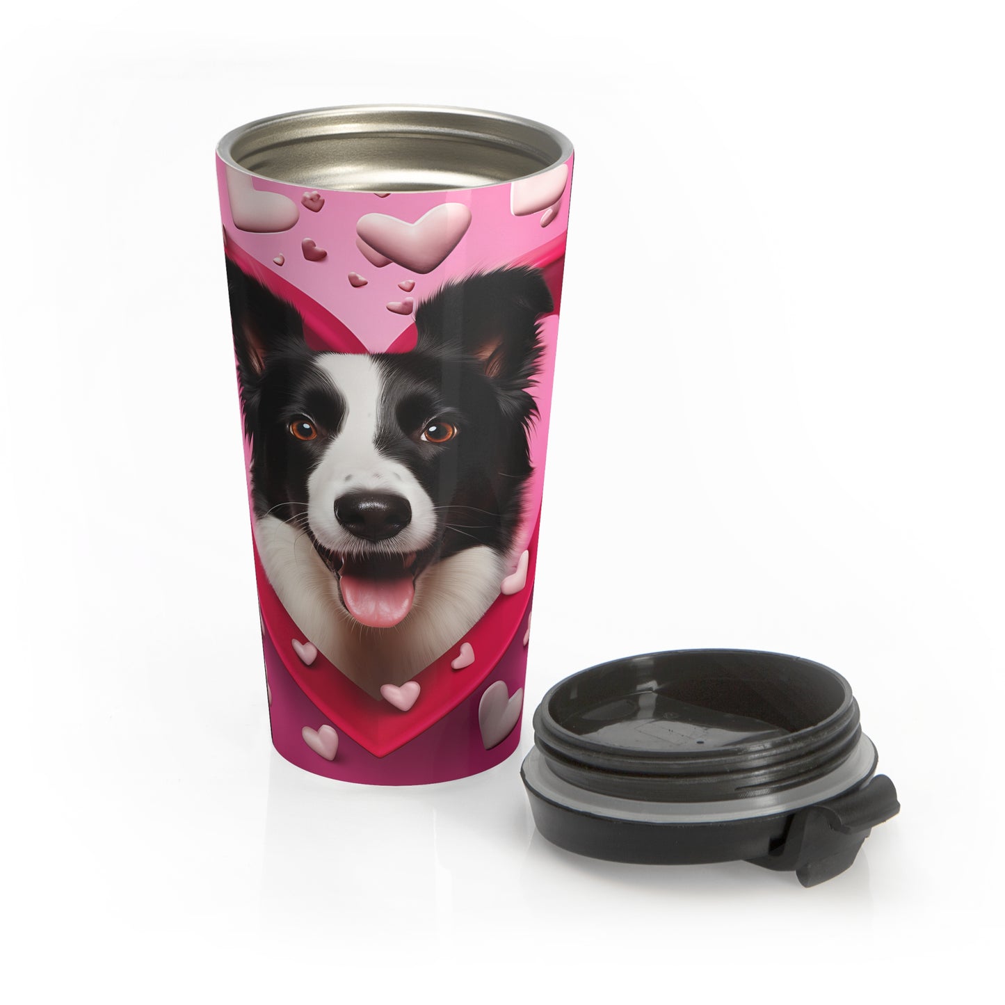 Heartfelt Border Collie Travel Mug