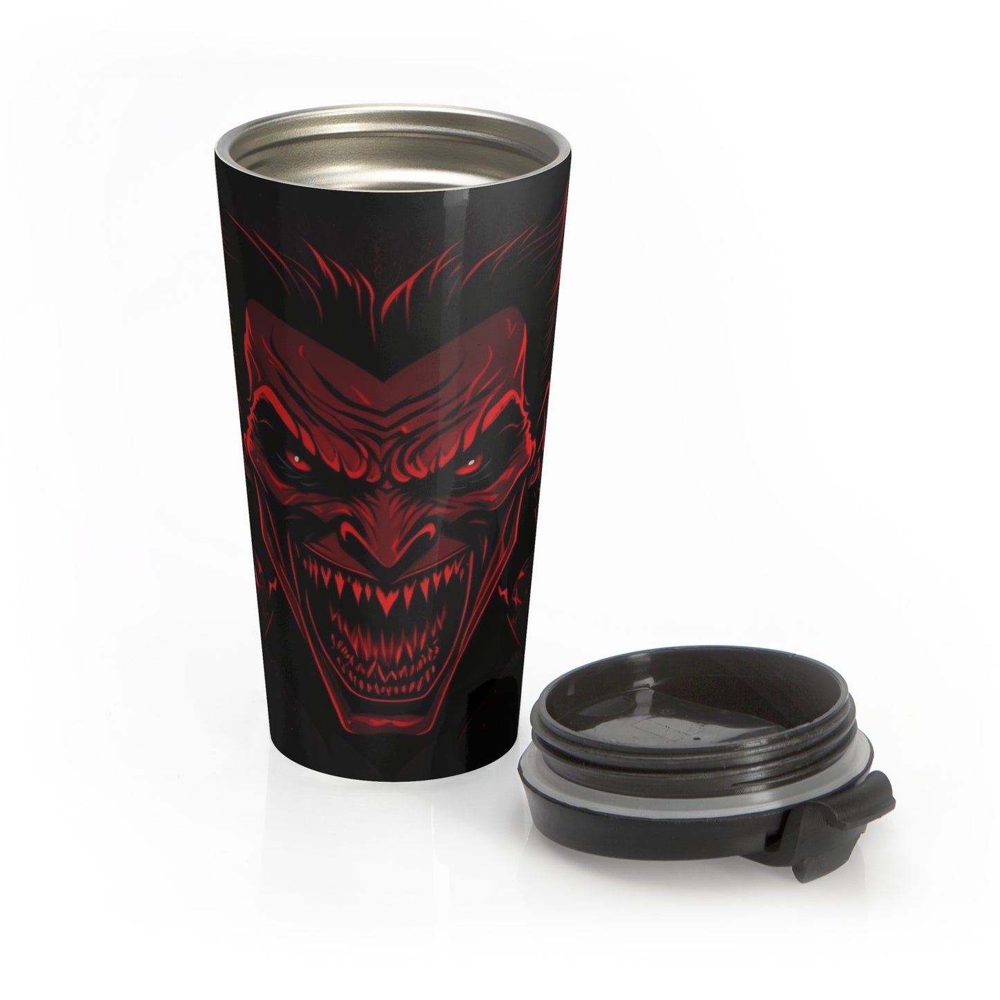 Infernal Grin Stainless Steel Travel Mug – 15oz