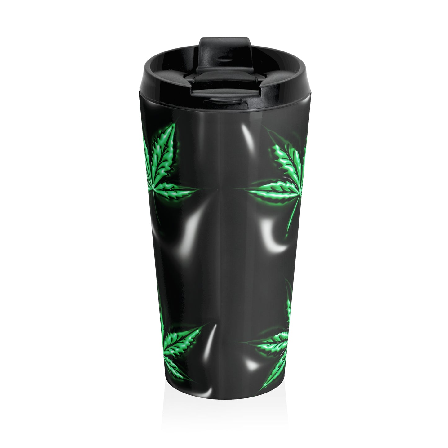 Neon Leaf Mug – 15oz Stainless Steel Travel Cup