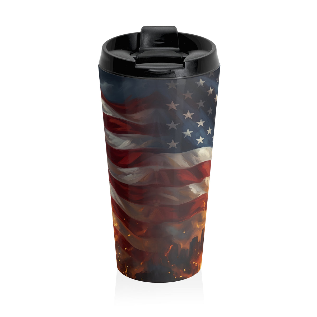 Never Forget 9/11 Patriotic Stainless Steel Travel Mug