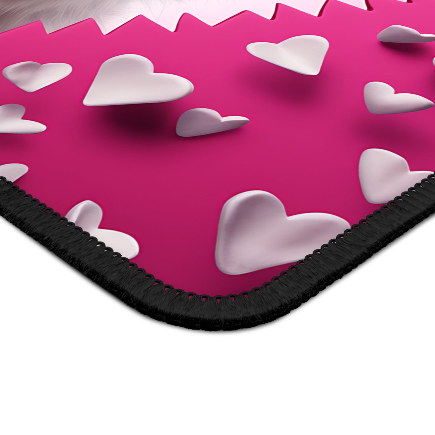 Border Collie Love Heart Mouse Pad